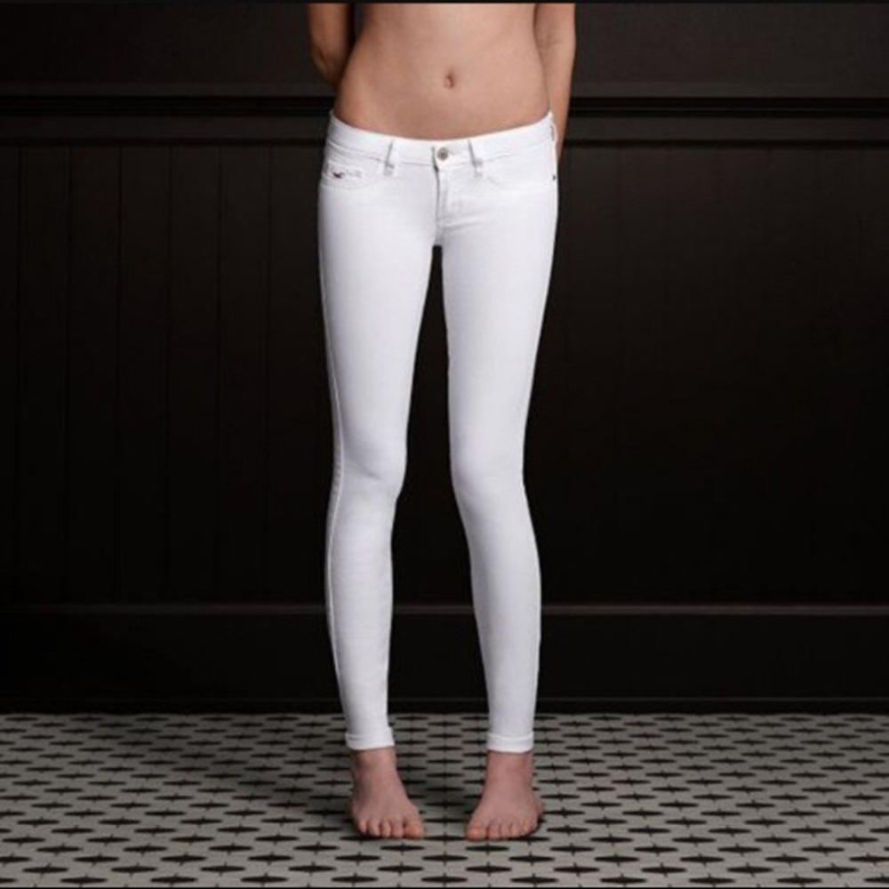 white super skinny hollister jeans